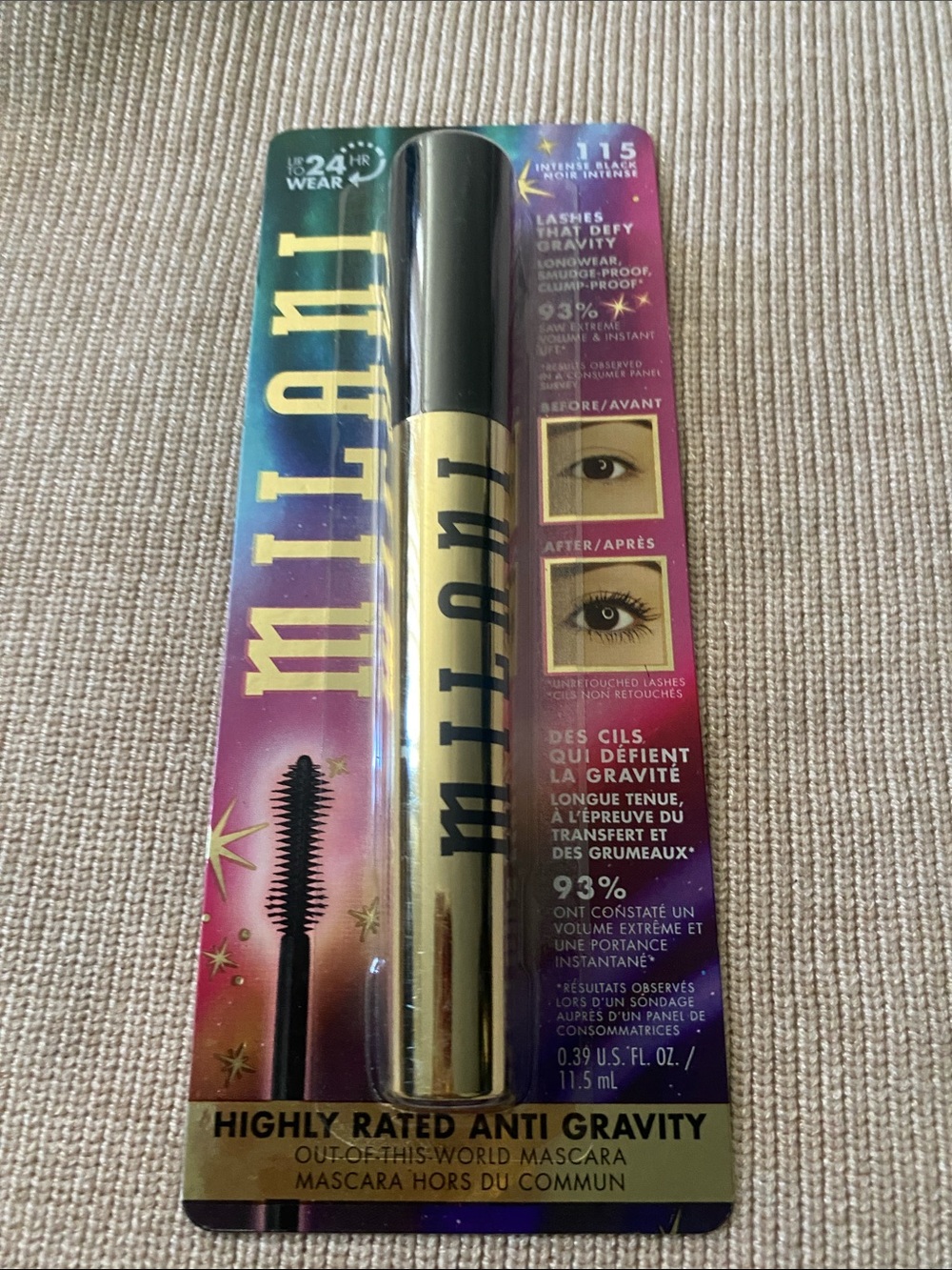 Milani Highly Rated Anti-Gravity Mascara - Black & Gold Packaging